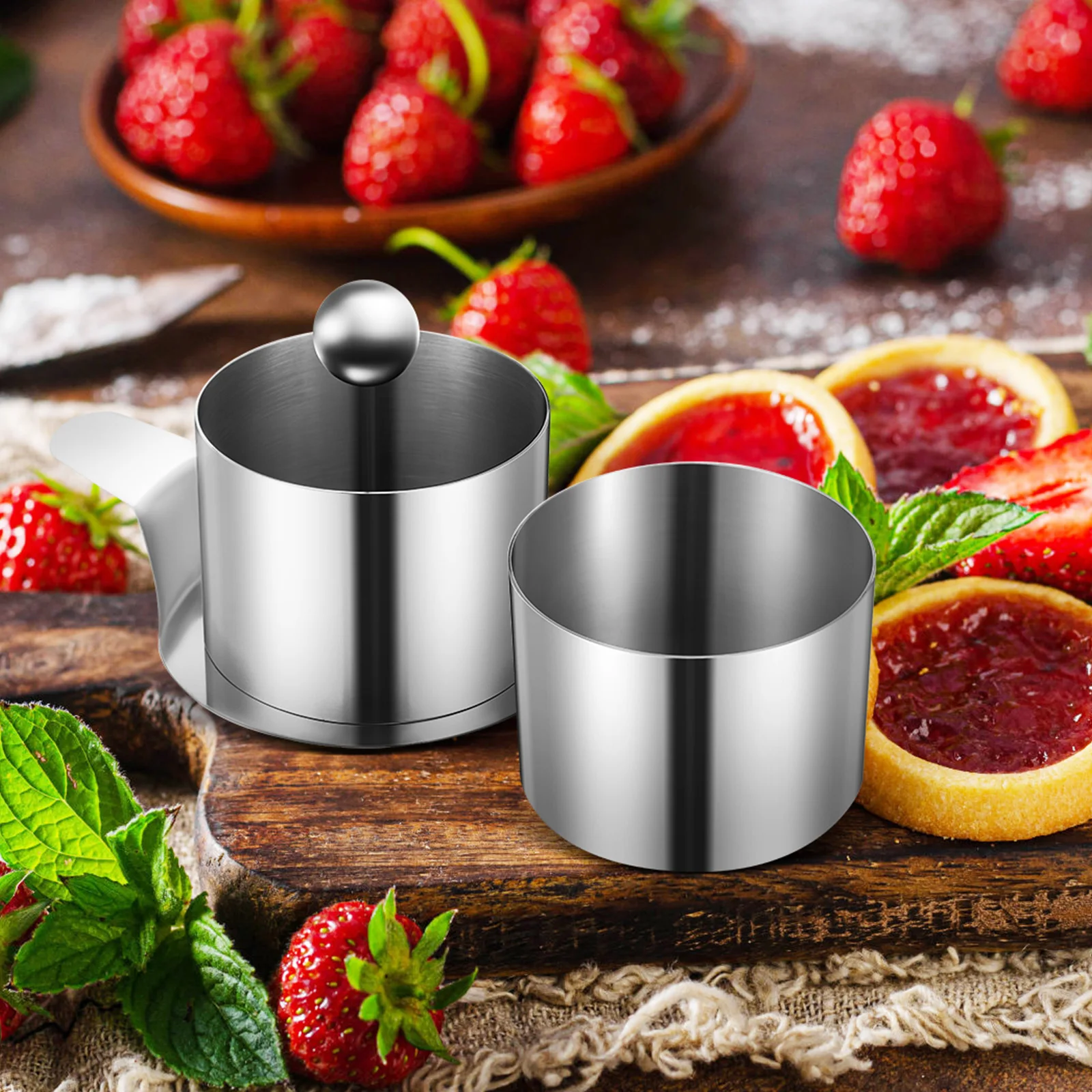 

1 set Mousse Cake Mold Ring Small Circle Baking Pan Stainless Steel Kitchen Tool Round Molds For Desserts Pudding Cakes Easy