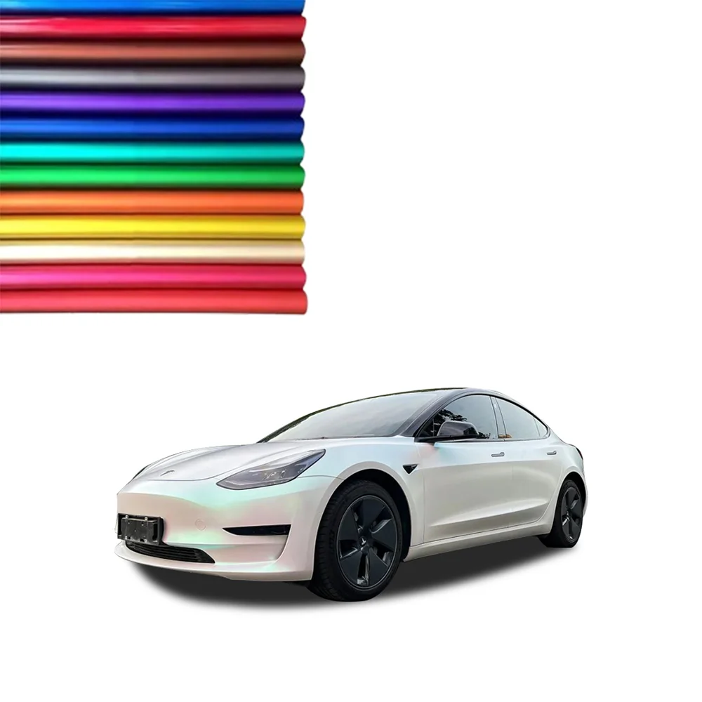 أعلى لامعة مشرق الفجر الأبيض اللون تغيير سيارة التفاف الذاتي الشفاء الذاتي لاصق بولي TPU سيارة التفاف الفينيل التفاف الفيلم للمركبة