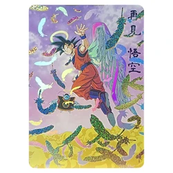 Diy Self Made Dragon Ball Goku Color Flash Card Super Saiyan Single Card Classic Game Anime Collection Cards Diy Gift Toys