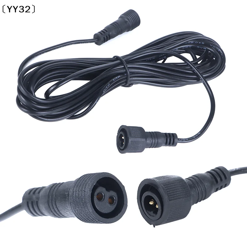 

5 Meter Extension Cable For Solar Spotlight Waterproof Cable 2 Pin Male To Female Connector Floodlight Universal 5M Cable〔YY32〕