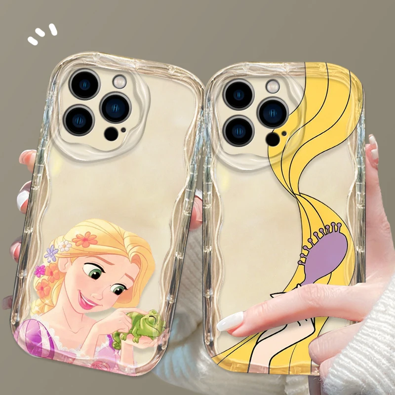 Disney Rapunzel Cover For Apple iPhone 15 14 13 12 11 Pro X XR XS Max Plus 8 7 Plus SE Wave Oil Phone Case