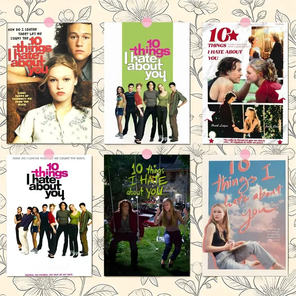10 Things L Hate About You Poster Matte Self-Adhesive Wall Art Print Living Room Bedroom Home Decor