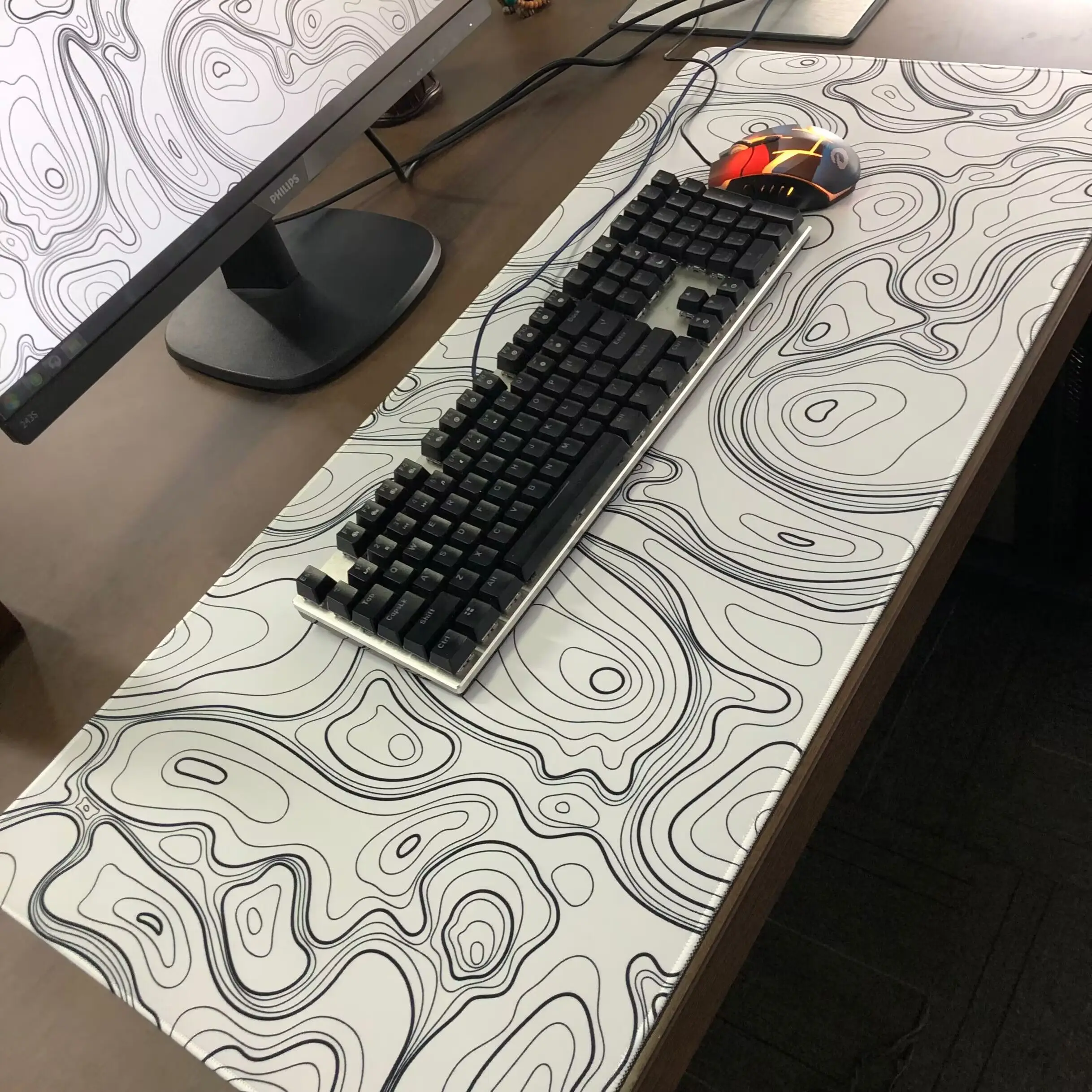 

Extended Gaming XXL Mousepad Large Mouse Mat Office Rubber Table Carpet Black and White Desk Mat Keyboard Pads