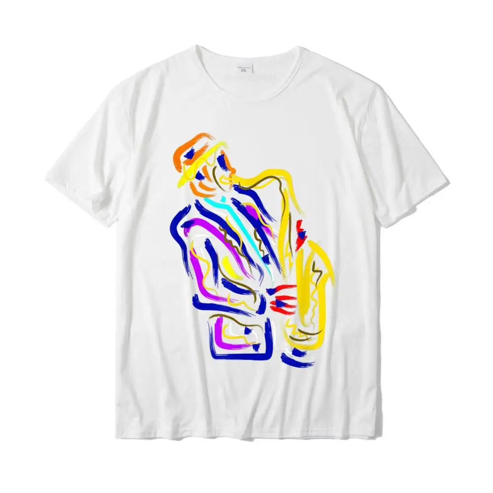 Saxophonist Jazz Musician Gift Idea Saxophone T-Shirt T Shirts Tops Tees Cute Cotton Casual 3D Printed Mens