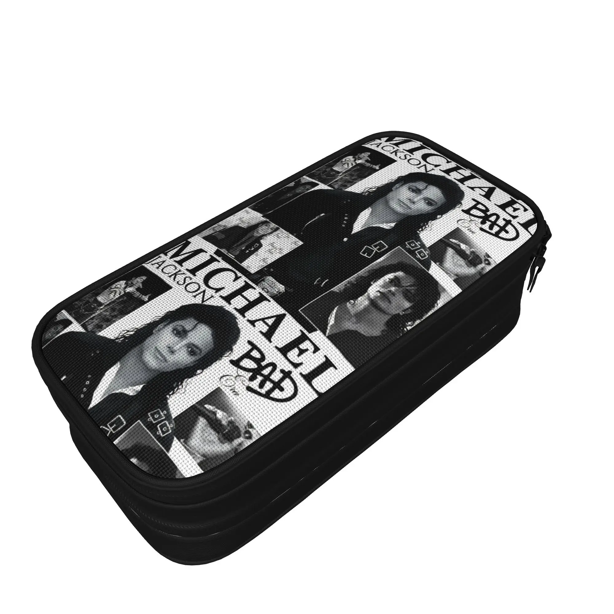 Singer Michael Jacksons MJ Tour 2026 Pencil Case Double Layer Large Capacity For School  Pen Case Amazing Gift