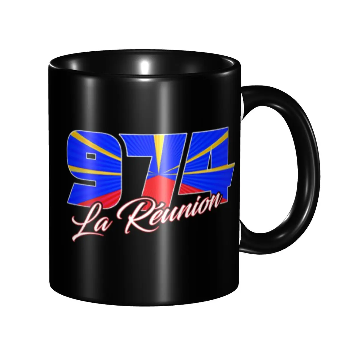 

DIY 974 Reunion Island Maveli Mod Ceramic Mug Customized Coffee Cup Creative Gift
