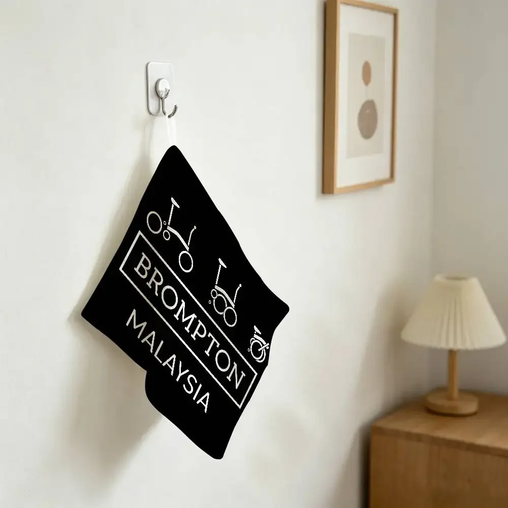 Brompton LOGO Polyester Cotton Hand Wiping Towel, Hanging Towel, Quick Dry For Kitchen Bathroom Daily Supplies