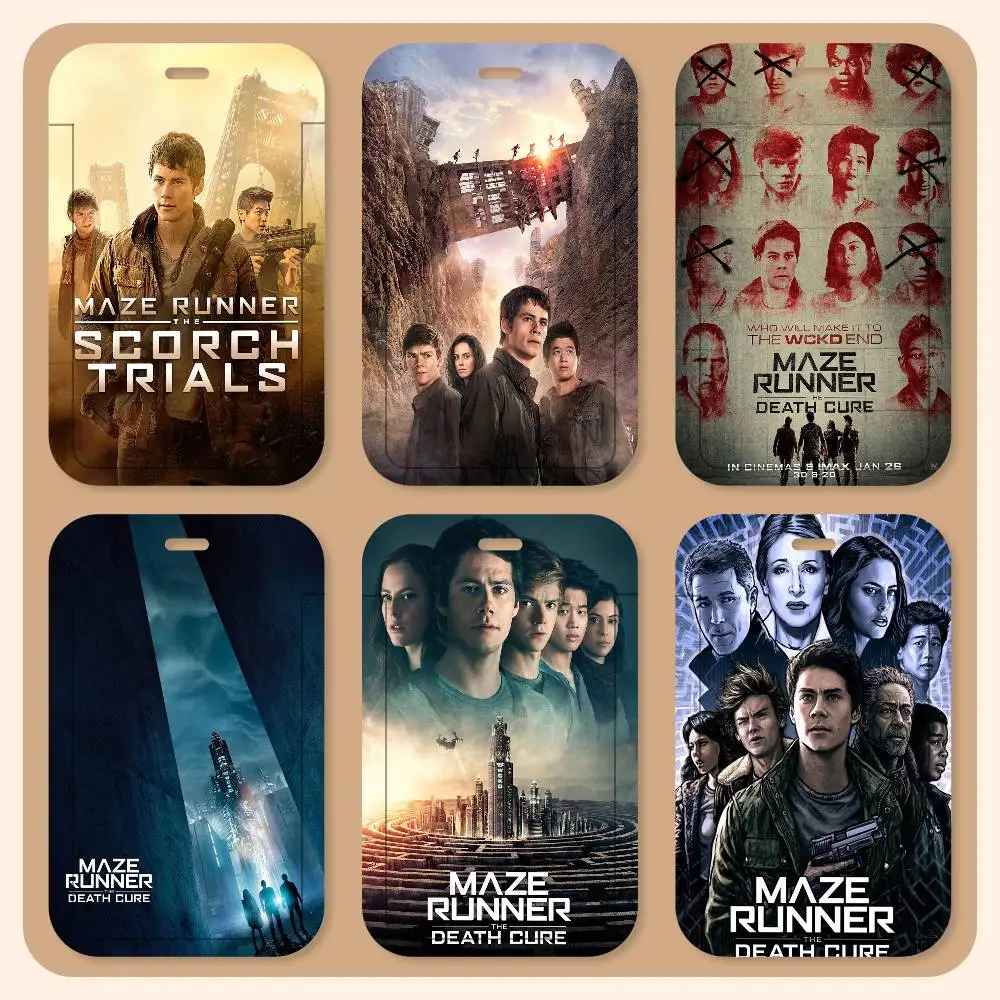 Porta Tarjetas con Cordón de la Serie de Películas The Maze Runner, Porta Tarjetas de Identificación para Estudiantes, Porta Tarjetas con Correa para el Cuello, Accesorios de Control de Acceso, Regalos