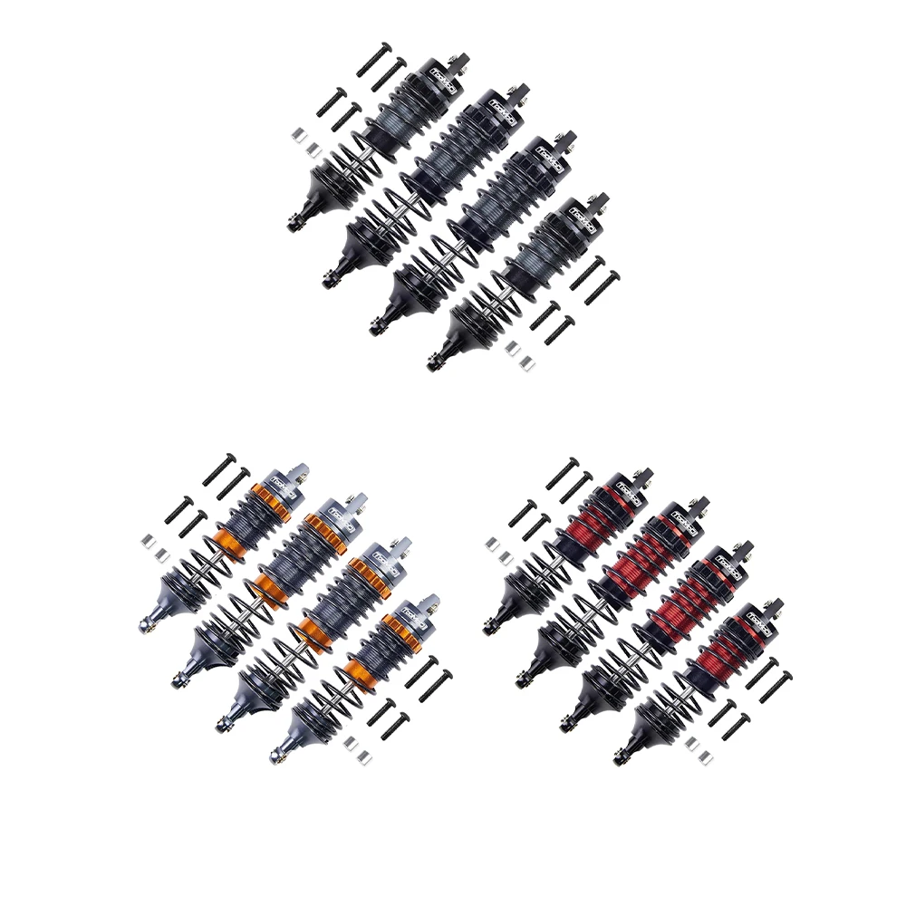 1/10 RC Oil Shock Absorber Big Bore Absorber Damper Set Compatible with Traxxas Slash 2WD/ 4X4, Rustler 2WD/ 4X4 VXL, Stampede,
