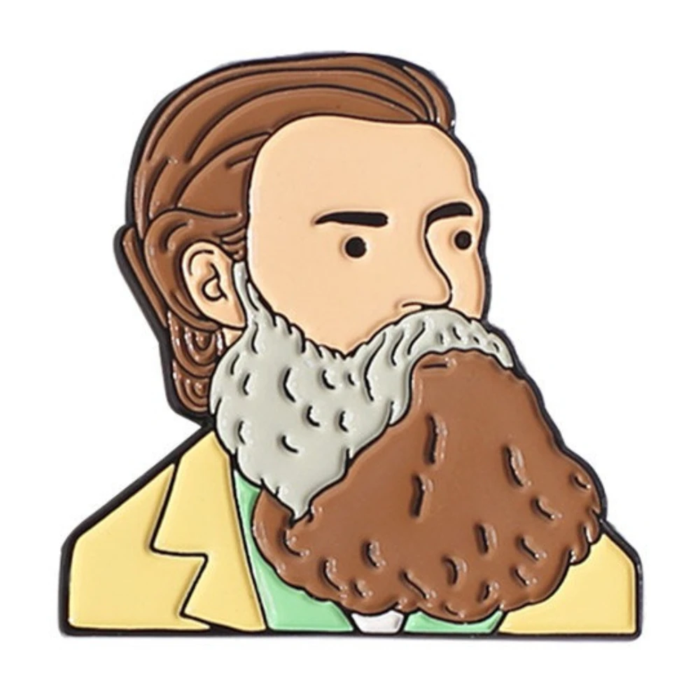 Engels Philosopher Badge Brooch Accessories Decoration Craft Pin Badge Gift for Men and Women