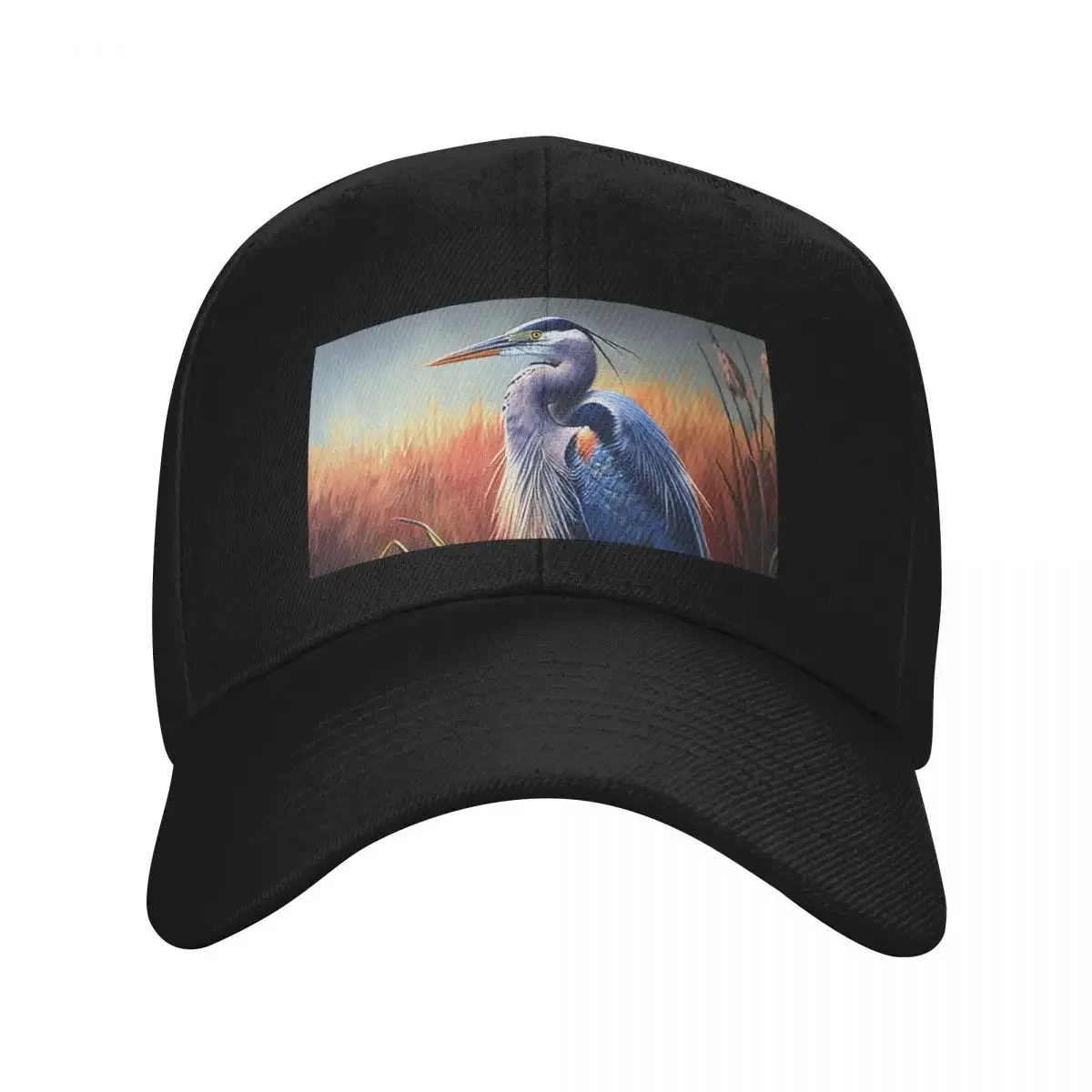 

Marsh Retreat, a Blue Heron's Coastal Haven Baseball Cap Rugby Vintage Snap Back Hat New Hat Women's Hats 2025 Men's