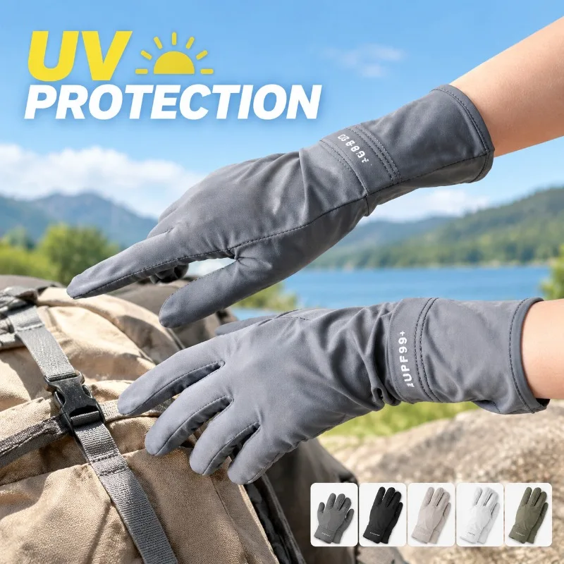 Summer UPF99+ Sun Protection Gloves Anti-ultraviolet Touchscreen Compatible Outdoor Hiking Daily  Commute  Hand  Shield