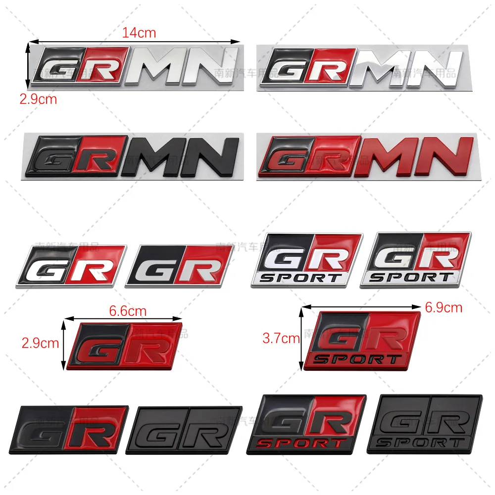 Автомобильная наклейка GR Sport, наклейка на переднюю капот, эмблема решетки, значок для Toyota HV YARiS RZ RC RS Prius Lexus Harrier GRMN, наклейки с логотипом