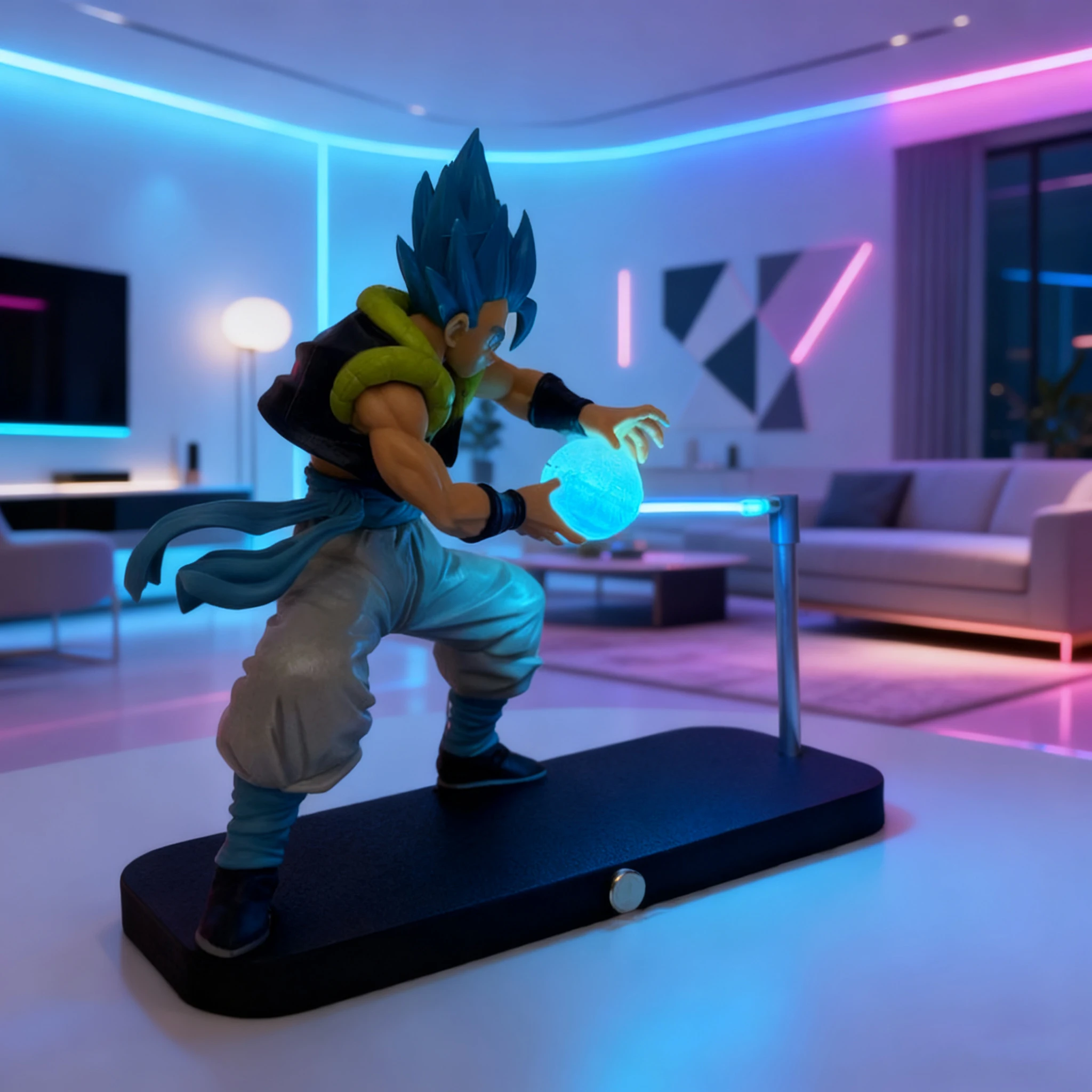 Перезаряжаемая лампа Dragon Ball Gogeta Anime Gogeta Ligh Son Goku Light Модель лампы Kakarotto Kamehameha Wave Магнитный орнамент