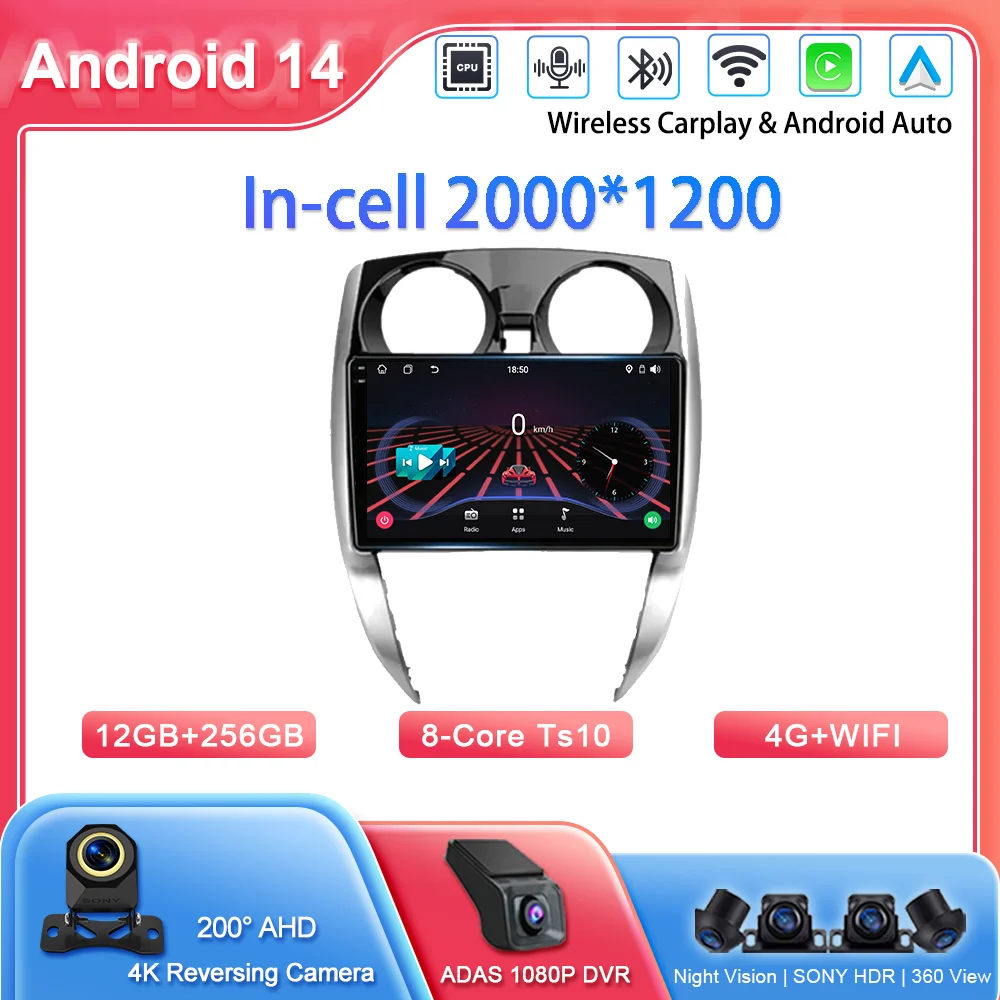 

Android Car DVD Carplay Android Auto For Nissan Note 2 E12 2012 - 2021 Auto Radio Stereo GPS Navigation Multimidia Player 2din