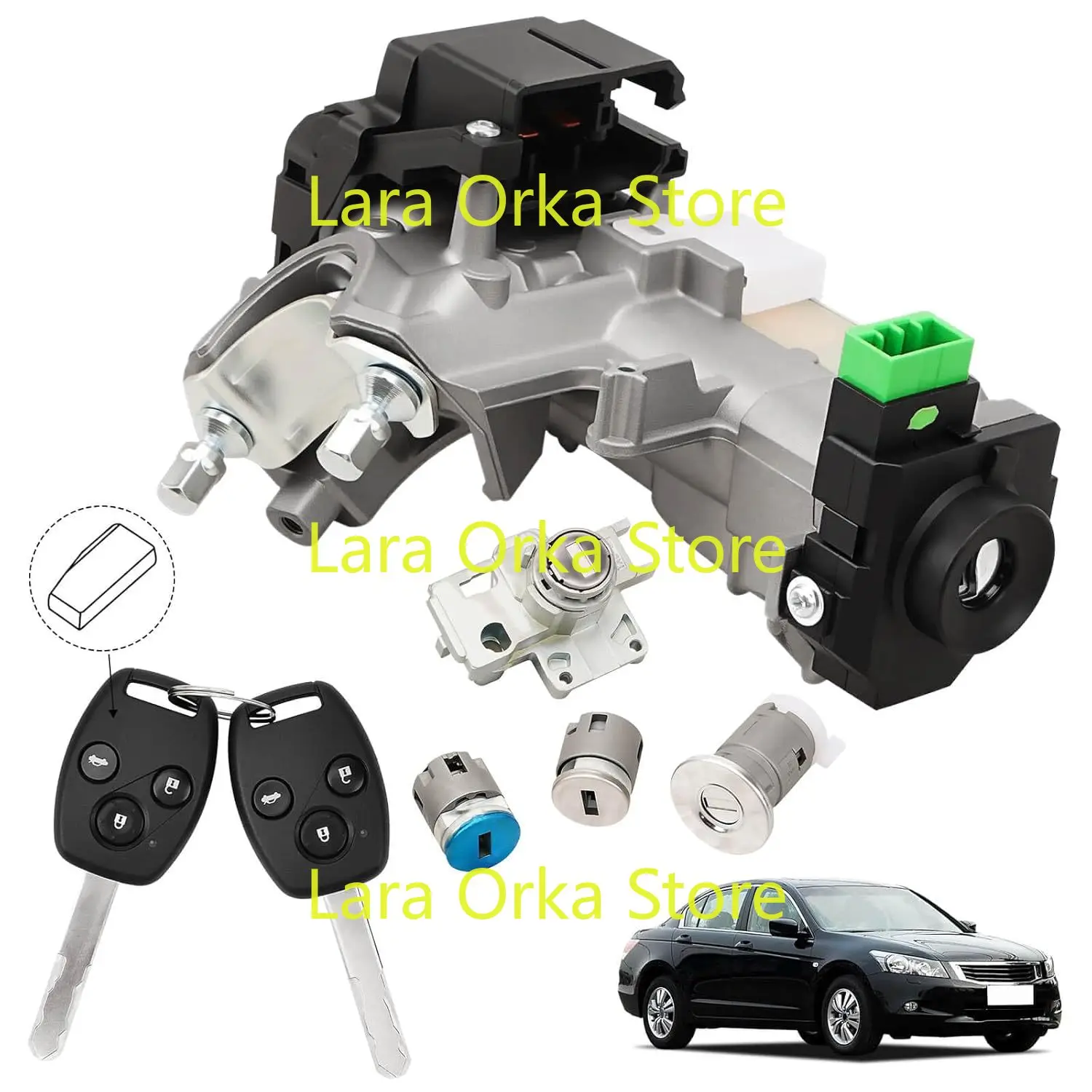 

06351-TE0-A11 Ignition Switch Lock Cylinder with Key (with Blank Chip) Compatible with 2008-2012 Honda Accord (Ignition Chip: 46