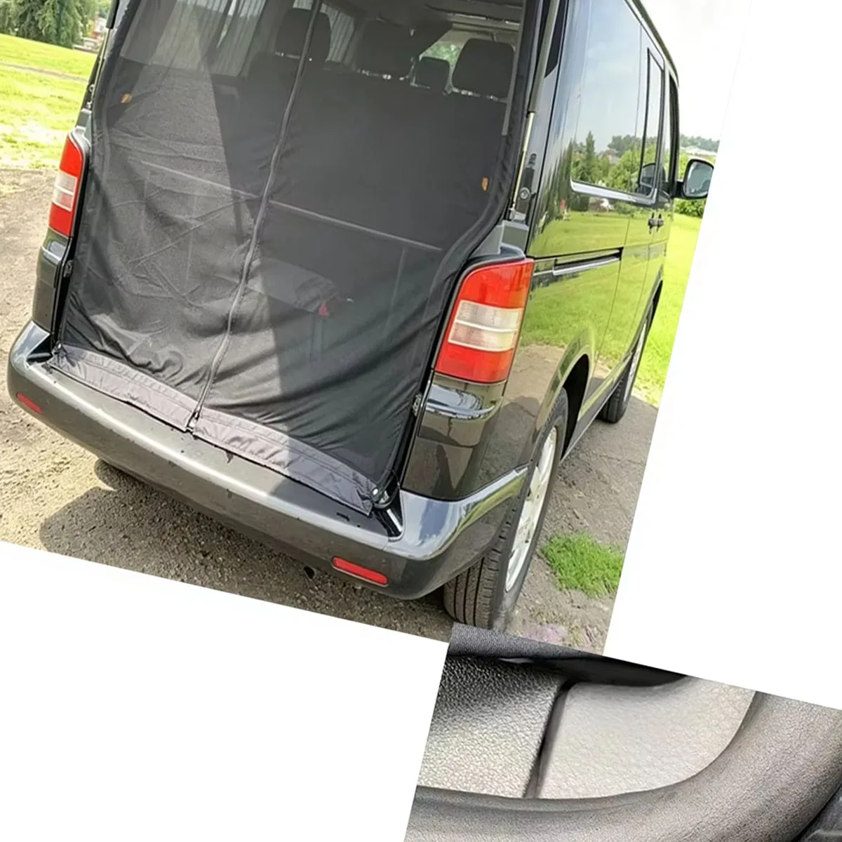 Magnetic Mosquito Net Tailgate Screen for VW T5 T6 Transporter Camper Standard Roof Barn Door Style Bug Protection