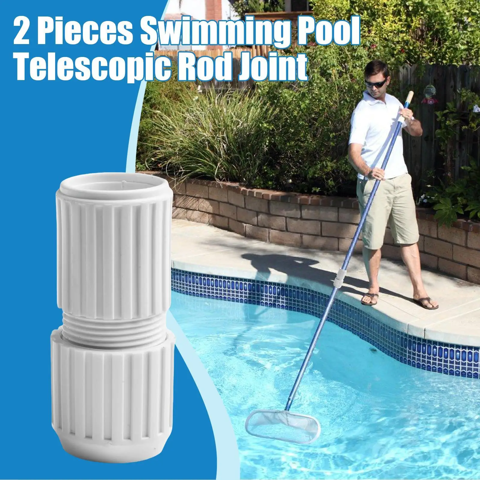 Pool Pole Cam Lock 2 Pieces Pool Pole Twist Lock Connector Telescoping Rod Accessories Replacement Parts for Grip Handle Brush