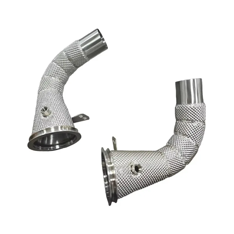 SS304 Heatshield Racing Downpipe for Porsche 911 992 – High-Performance Exhaust Engine Upgrade
