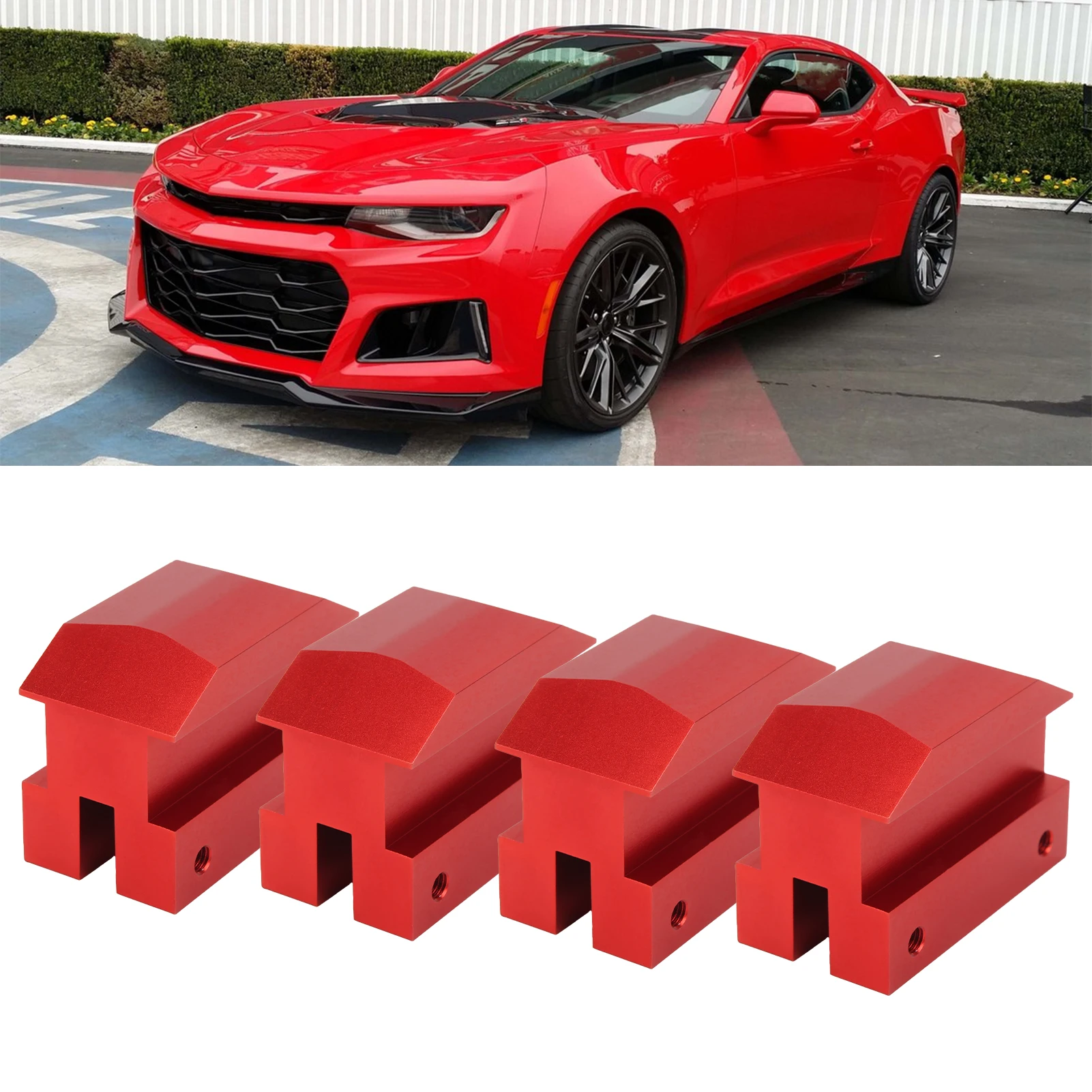 

4PCS Jack Lift Pad Point Adapter Jack Puck Frame Protector Replacemnt for Camaro 6th Gen 2016‑2024 Except Convertible