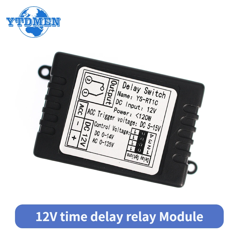 1PCS 12V Time Delay Relay Module Turn on Delay Switch Module, Car Modification, Single-chip Control Time Period Optional