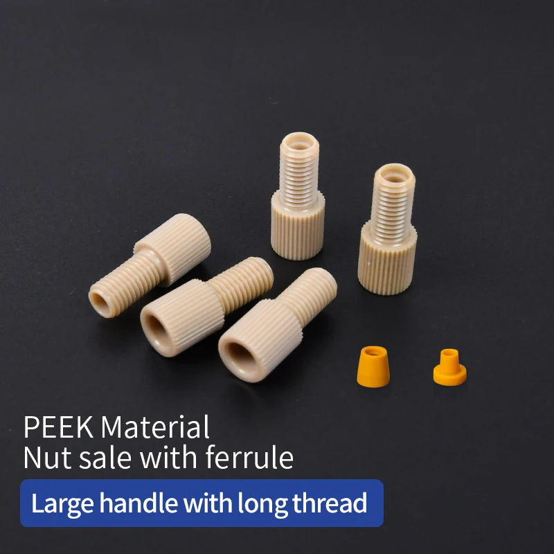 High Quality Anti Pressure Rating PEEK Flangeless Fittings with Nuts for Tubing Factory Supply