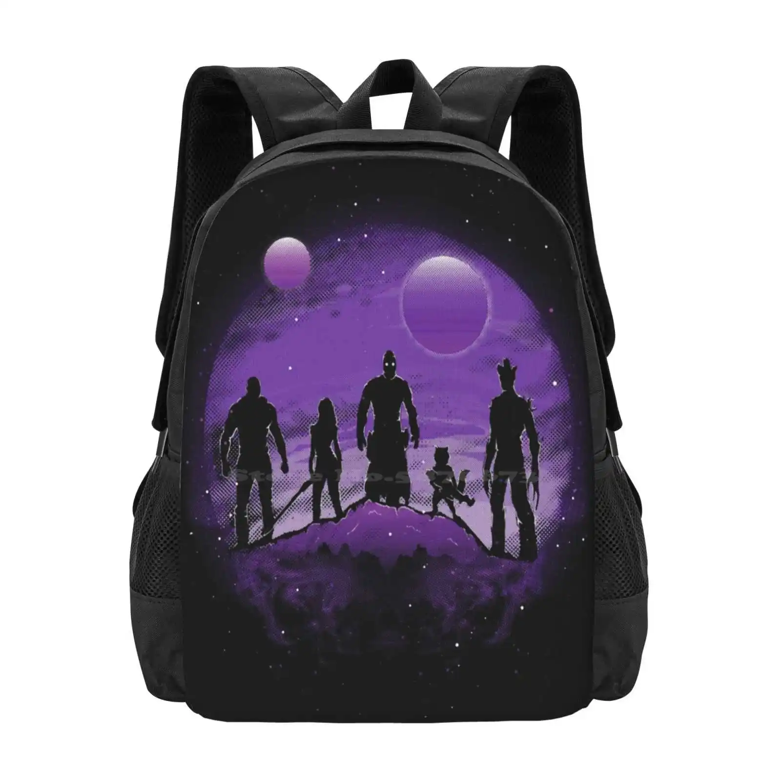 Guardians-mochila de moda Gamora I Am Drax The Destroyer Rocket And Little Peter Quill Baby Superheros Comic, gran oferta