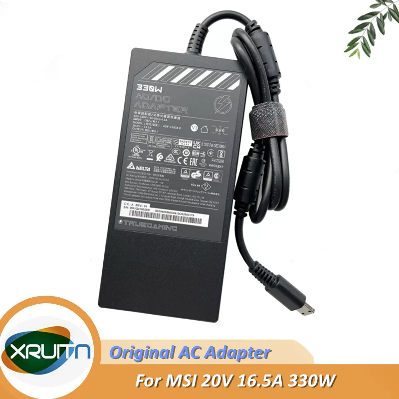 Original ADP-330GB D 20V 16.5A 330W AC DC Adapter Charger For MSI Titan GT77 12UHS-006 12UHS-007 12UGS-009 Gaming Laptop OEM