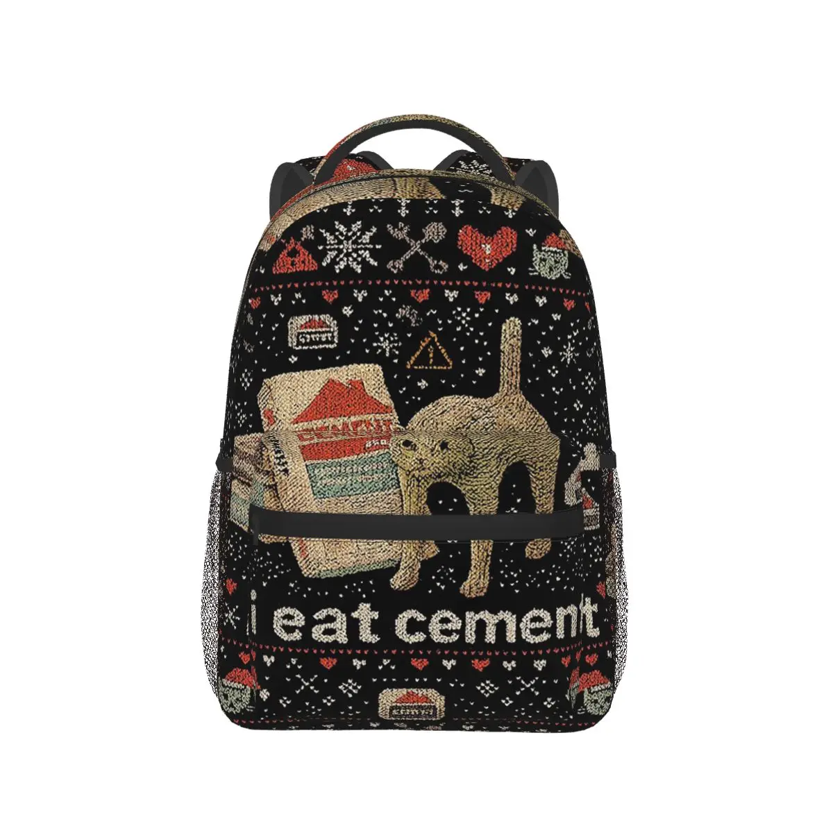 

I Eat Cement Funny Cat Meme Backpack Hot Sale Daypack Large Capacity Children BookBag School Bag Shoulder Bags for Men Women