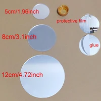 10 pièces de diamètres de 5/8/12cm, miroir acrylique épais argenté, autocollants muraux, miroir décoratif rond, miroir de maquillage DIY 4
