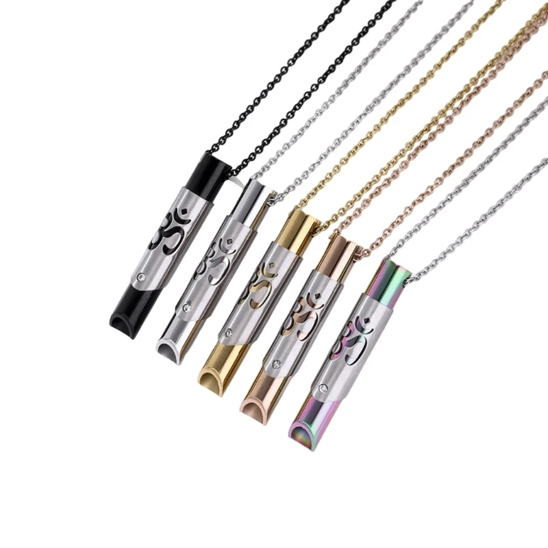 Halskette mit Anhänger „Entspannungspfeife“ für achtsames Atmen und Stresskontrolle