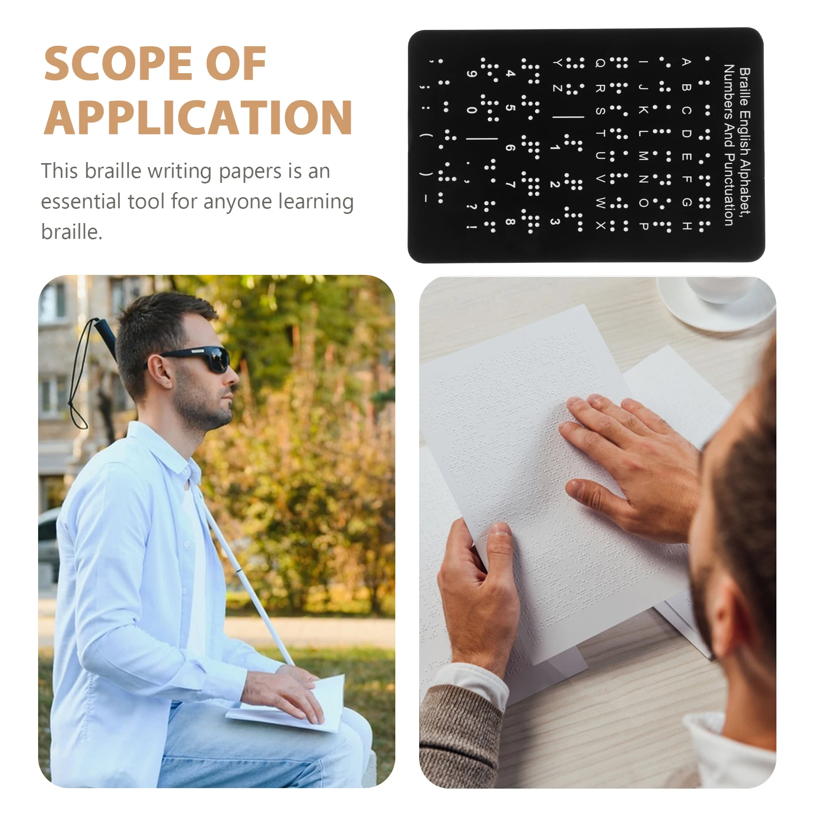 

Learning Board With Raised Dots Tactile Writing Practice Study Aid For Blind Braille Teaching Tool For Home