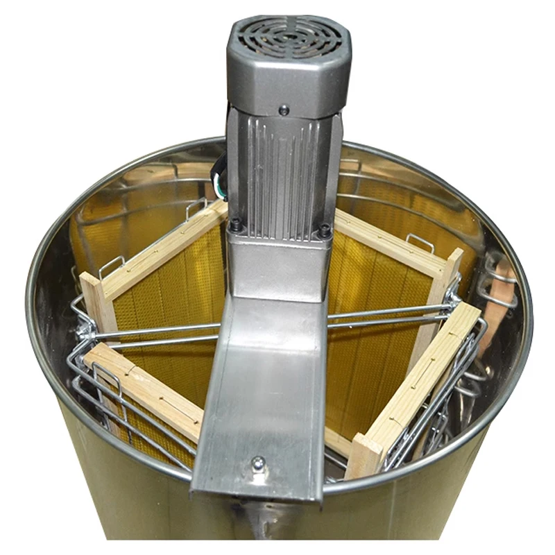مستخرج العسل 304 الفولاذ المقاوم للصدأ سميكة تربية النحل 4 إطار مستخرج العسل الكهربائي فاصل العسل أدوات تربية النحل