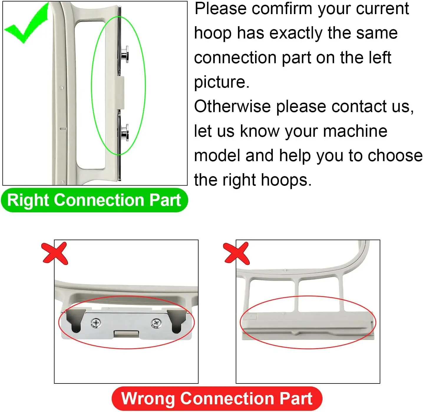 Metal Magnetic Embroidery Hoops Fit for Poolin EOC05 EOC03 Computerized Embroidery Machine