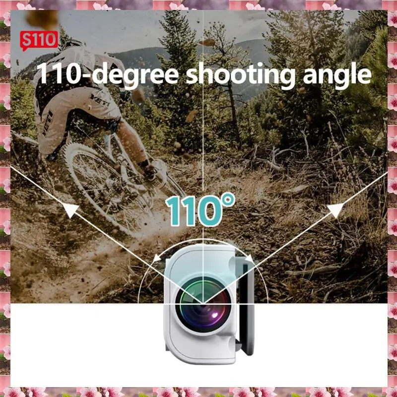 

2025 Action Cam Video Camcorder 1080P Wearable Wifi Video Camcorder 110°Wide Angle Lens Anti-Shake Cycling Bicycle Black,Action