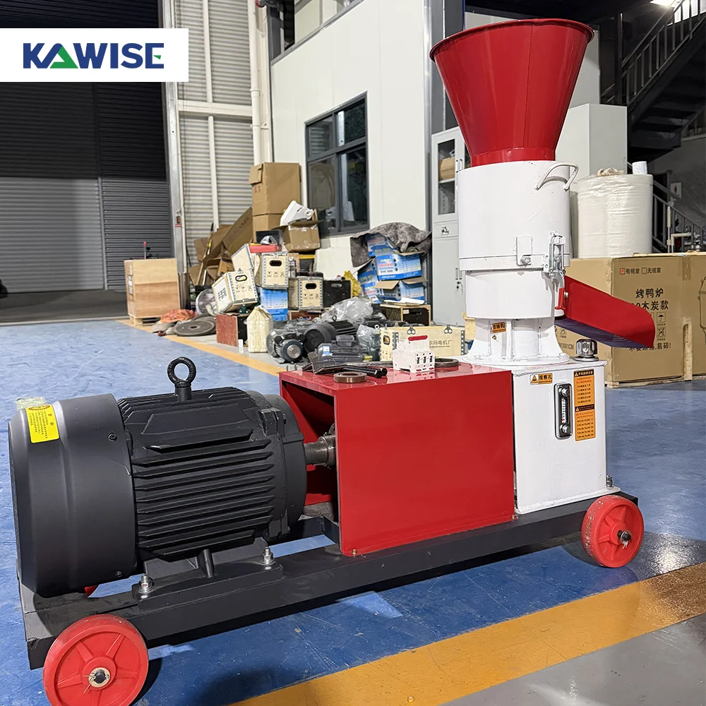 AIROW High Output Feed Pellet Machine With Rotating Roller Press System High Torque Strong Drive for Feed Mills