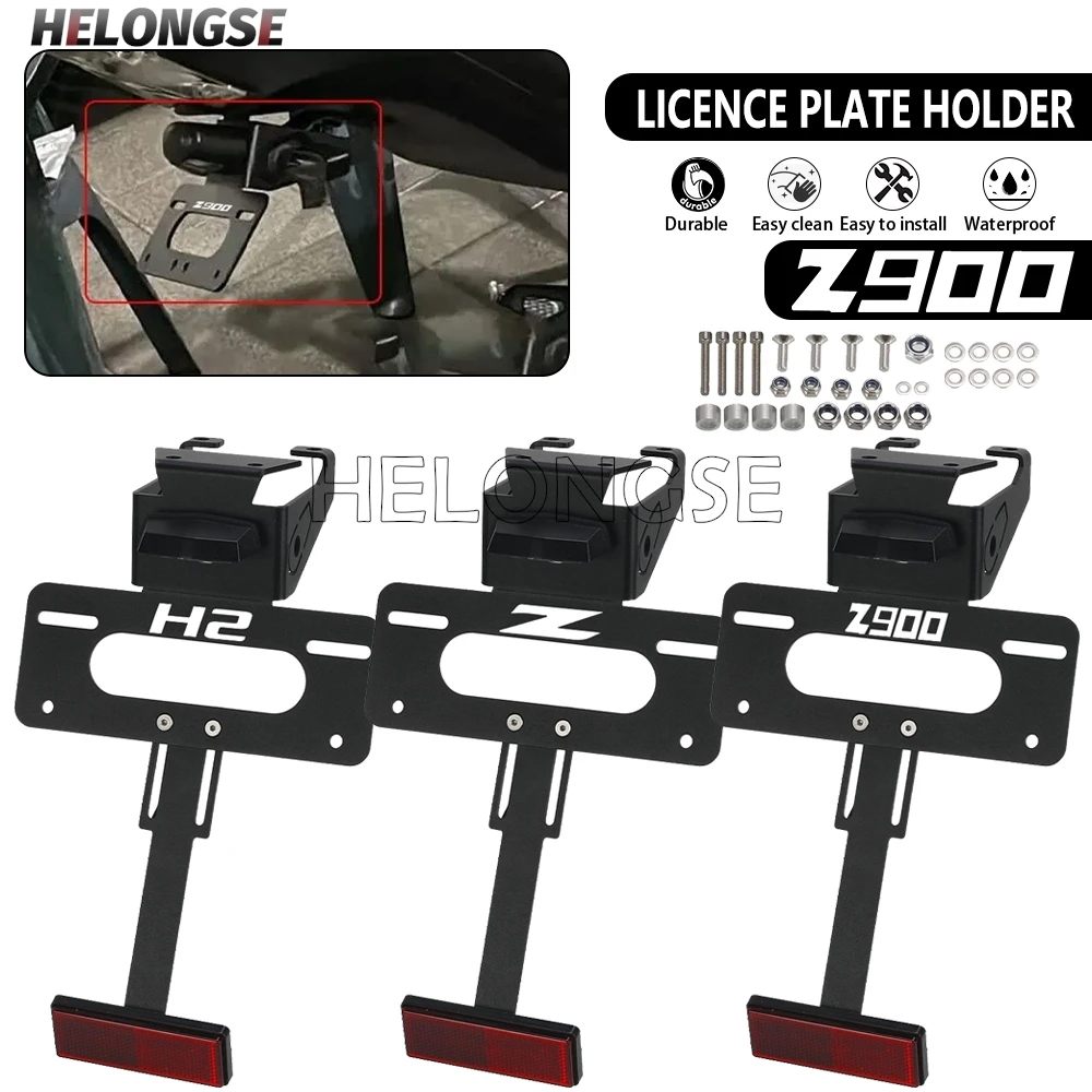 

2024 Rear Tail Tidy License Number Plate Fender LED light Holder For Kawasaki Z900 Z H2 SE Performance 2020 2021 2022 2023 Z 900