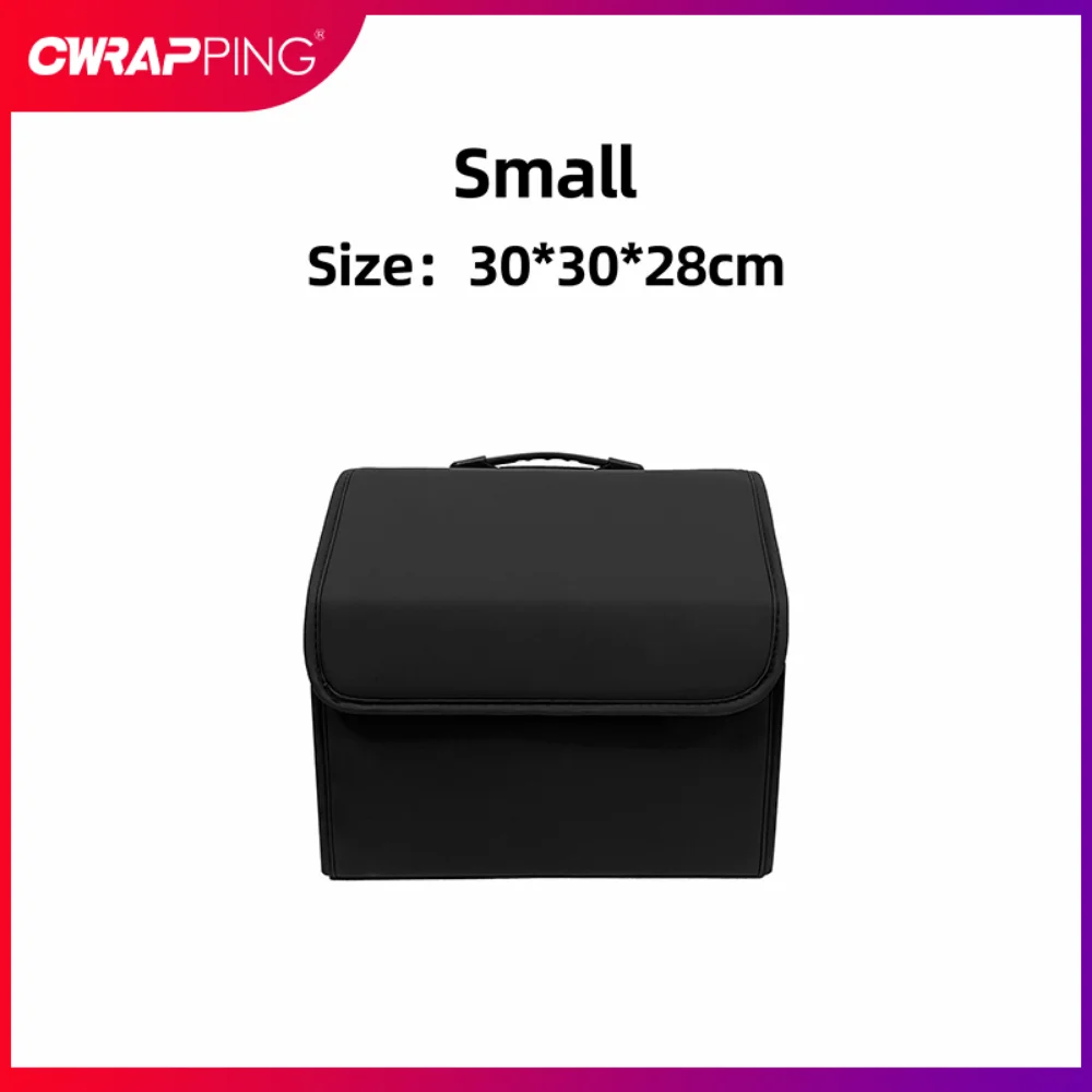 Auto Trunk Storage Boxes Multi-Size Car Trunk Organizer Box Large Capacity Stowing Tidying PU Leather Folding Cars Storage Bags