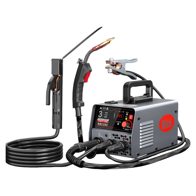 220V Portable Gas Shielded Welding Machine, Multifunctional 3-in-1 Gasless MIG Welder for Stainless Steel Welding