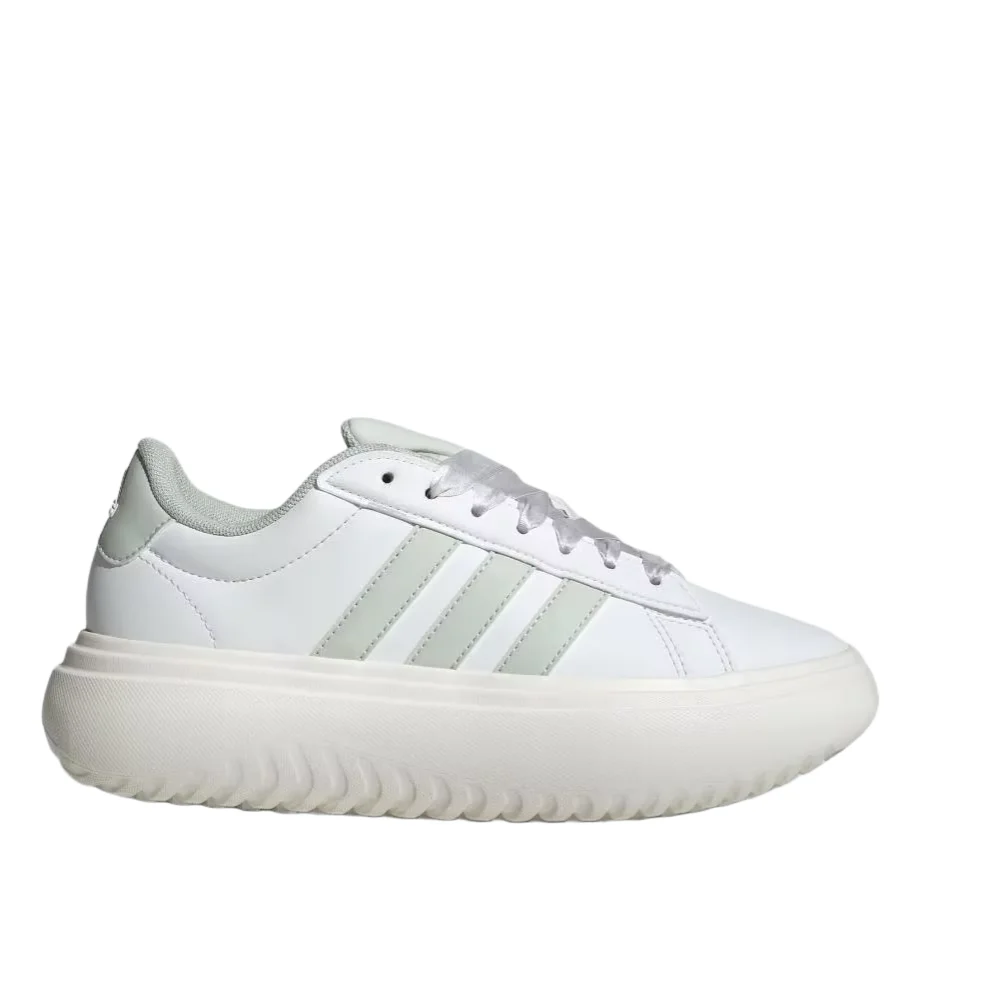 adidas GRAND COURT PLATFORM Versatile Comfortable Durable Low-Top Tennis Shoes Women's Crystal White JR0705