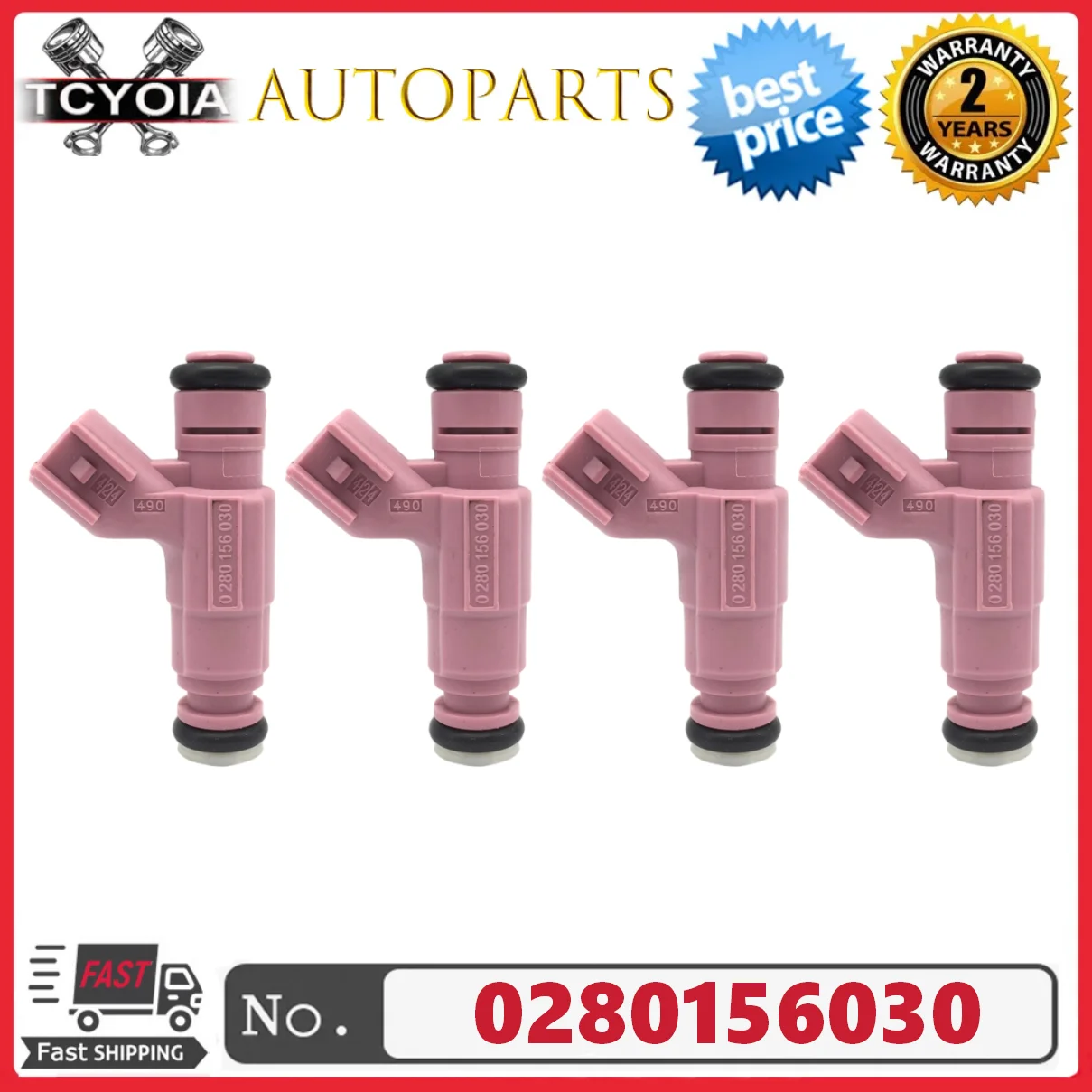 

PEIVSO 4 шт. 0280156030 04852747AA 812-12156 Топливная форсунка для CHRYSLER DODGE PT CRUISER SEBRING NEON STRATUS 2003-2004 2.4L