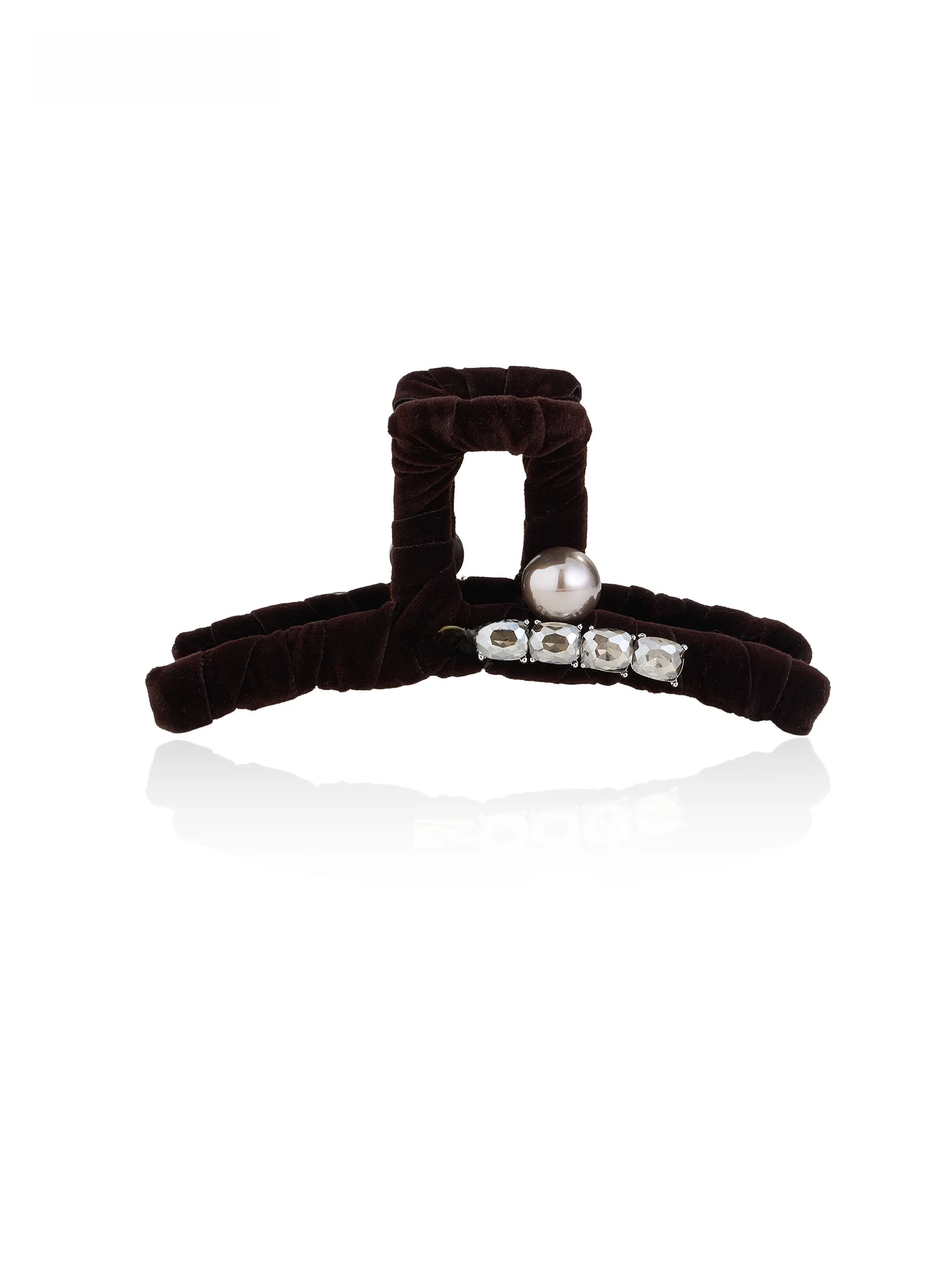 大粒パールシャークフィンヘアクリップ-レディースおしゃれヘアアクセサリー-ajidou-アジドウ-スクエア型ヘアグリップ-お団子ヘア用