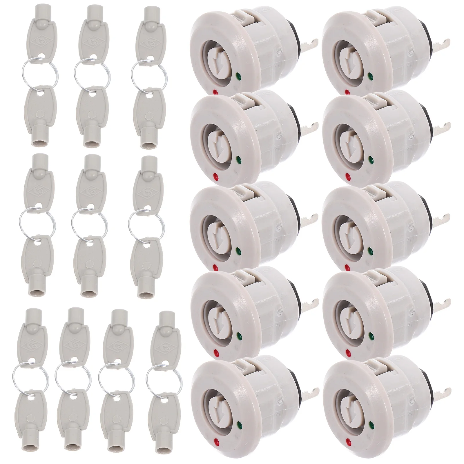 

10Sets Plastic Rotary Key Switch Telephone Lock Fire Hydrant Reset Emergency Industrial Security Lock Control