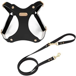 Pet Dog Strap Soft Leather Haulage Rope Package Outdoor Walking Adjustable Vest Small and Medium-Sized Supplies Accessories