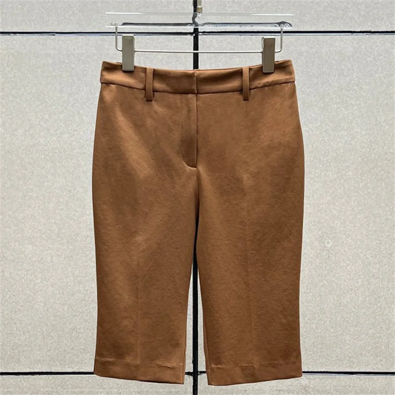 women's shorts New high waisted slim fit pencil pants for autumn 2026 Cotton blend women's 5-point pants y2k casual shorts