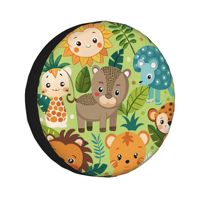 animalls 14''-17''Car  Wheel Tire Cover Spare Covers Case Bag Soft Protector Pouch Waterproof Car Tyre Protector