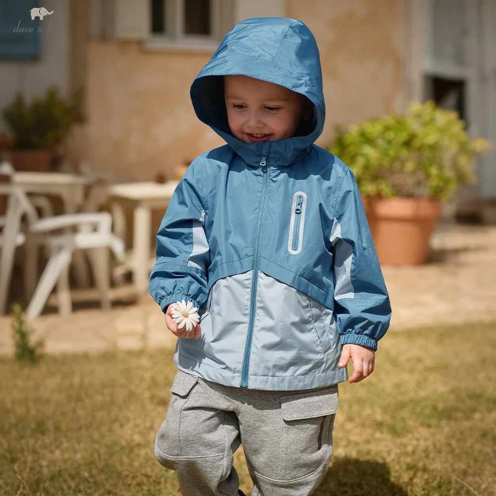 

Dave Bella Boys Jacket Coats Hooded Autumn Spring Casual Outerwear Long Sleeves Blue Sports Children Outdoors Clothes DB3261533