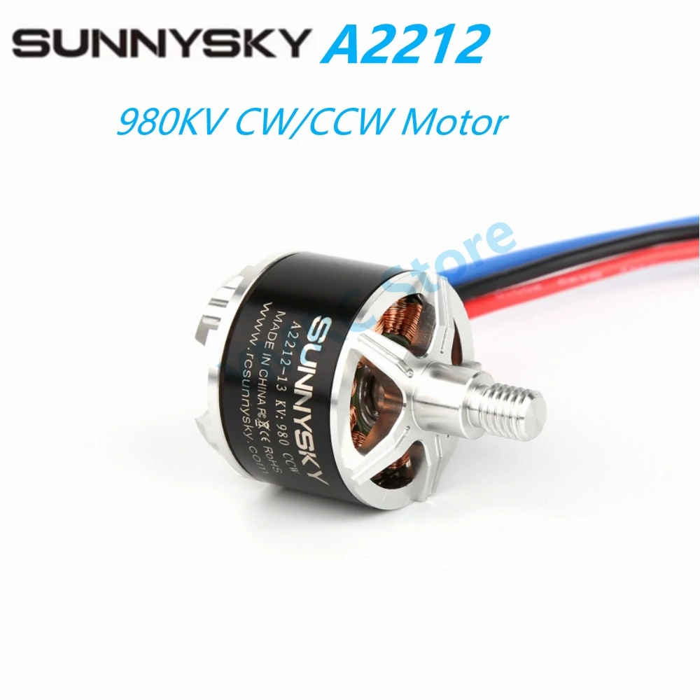 4pcs SunnySky A2212 980KV CW CCW 3-4S Brushless Motor for F450 F550 9450 Propeller Quadcopter Airplane RC Drone