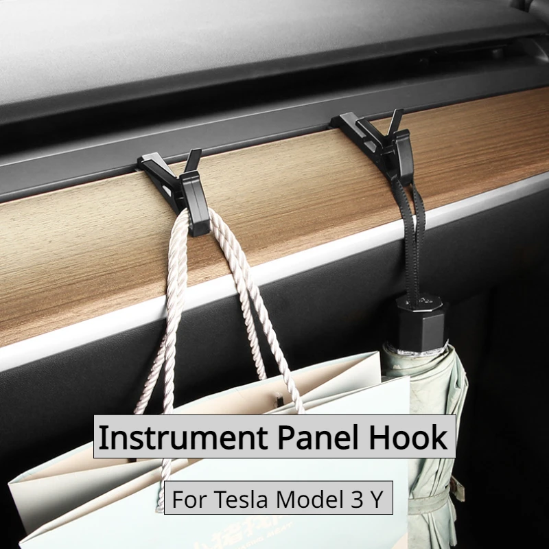 Para tesla modelo 3 y painel de instrumentos gancho painel saída ar saco ganchos suporte do telefone móvel acessórios interiores do carro