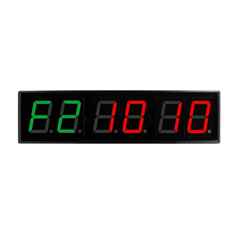 

Screen Gym Timer 1.5 Inch Digits Count Down/Up Timer Boxing Cycle Interval Clock Stopwatch Fitness Training Black US Plug